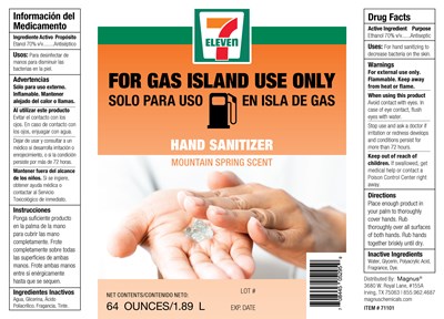 64 Oz Label (27139   71101 Hand Sanitizer Gel 64 Oz Label)